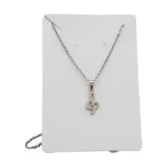 BIJOUTERIA LB20 SPA - Collar Acero Inoxidable Mujer Dije Colgante D1 - Plateado