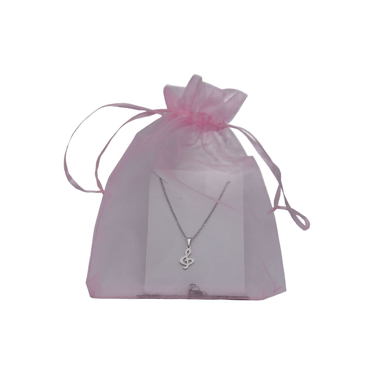 BIJOUTERIA LB20 SPA - Collar Acero Inoxidable Mujer Dije Colgante D1 - Plateado