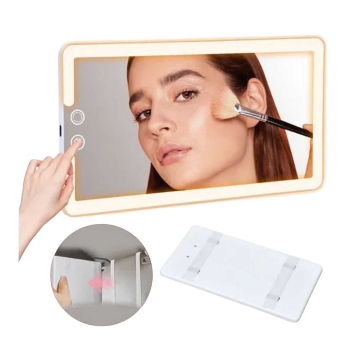 GENERICO - ESPEJO LED PARA AUTO MAQUILLAJE