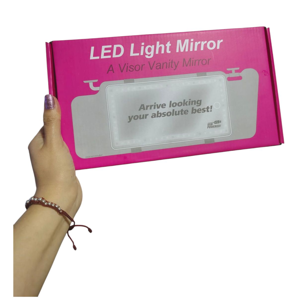 GENERICO - ESPEJO LED PARA AUTO MAQUILLAJE