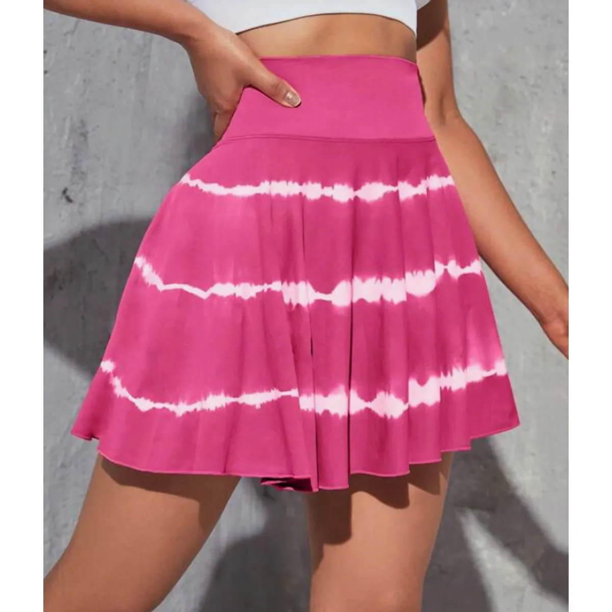KIRAMA CLOTHING STORE - Falda Pantalón Tie-Dye Mujer  Rosa Fucsia