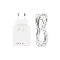 TECNOLAB - Cargador Ultra Rápido 45W QC 3.0 USB-C a C TL714