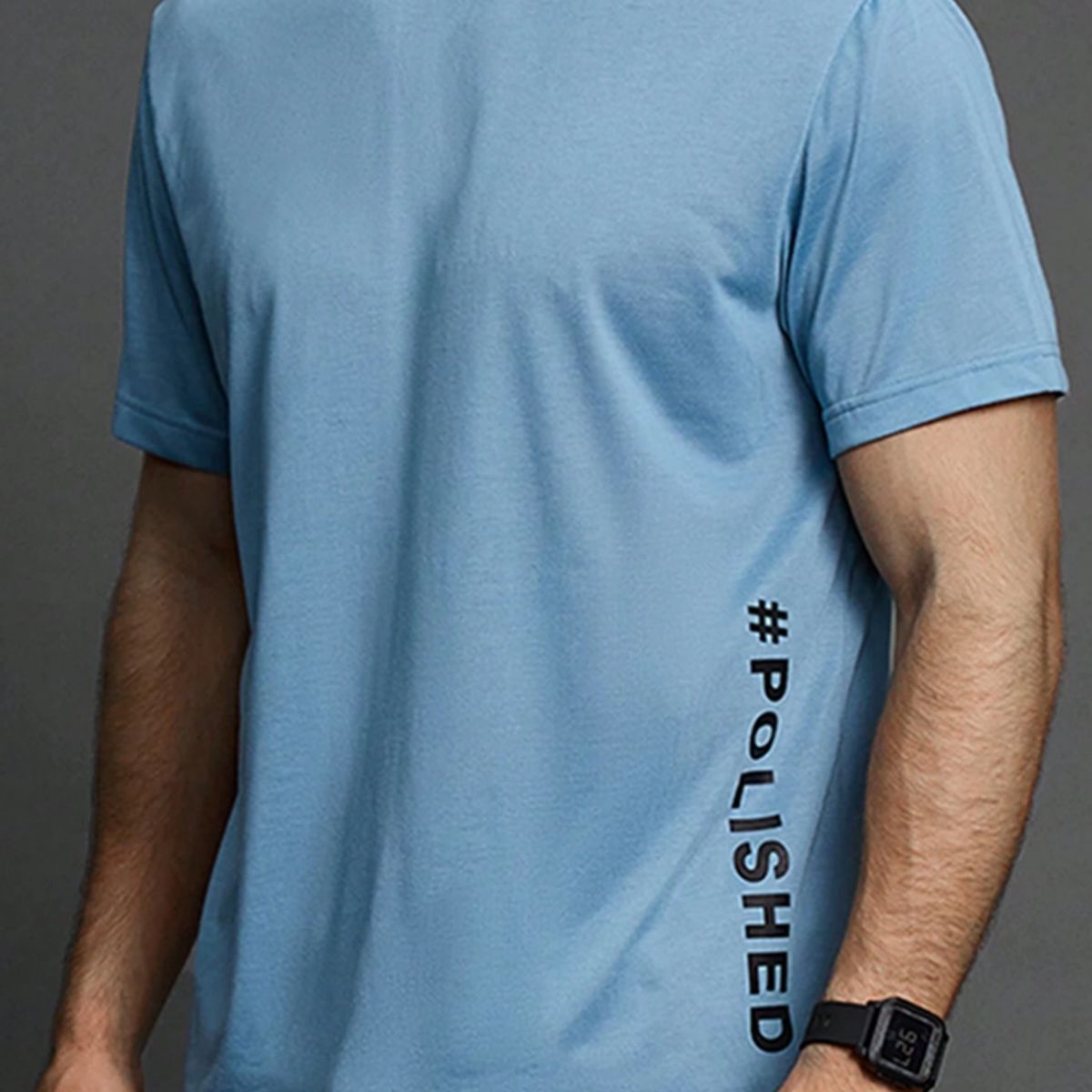 KIRAMA CLOTHING STORE - Polera Hombre Deportiva Polished  Celeste