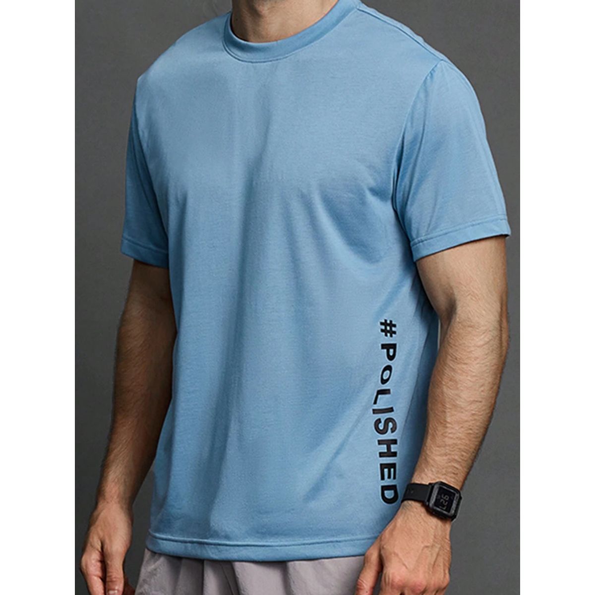 KIRAMA CLOTHING STORE - Polera Hombre Deportiva Polished  Celeste