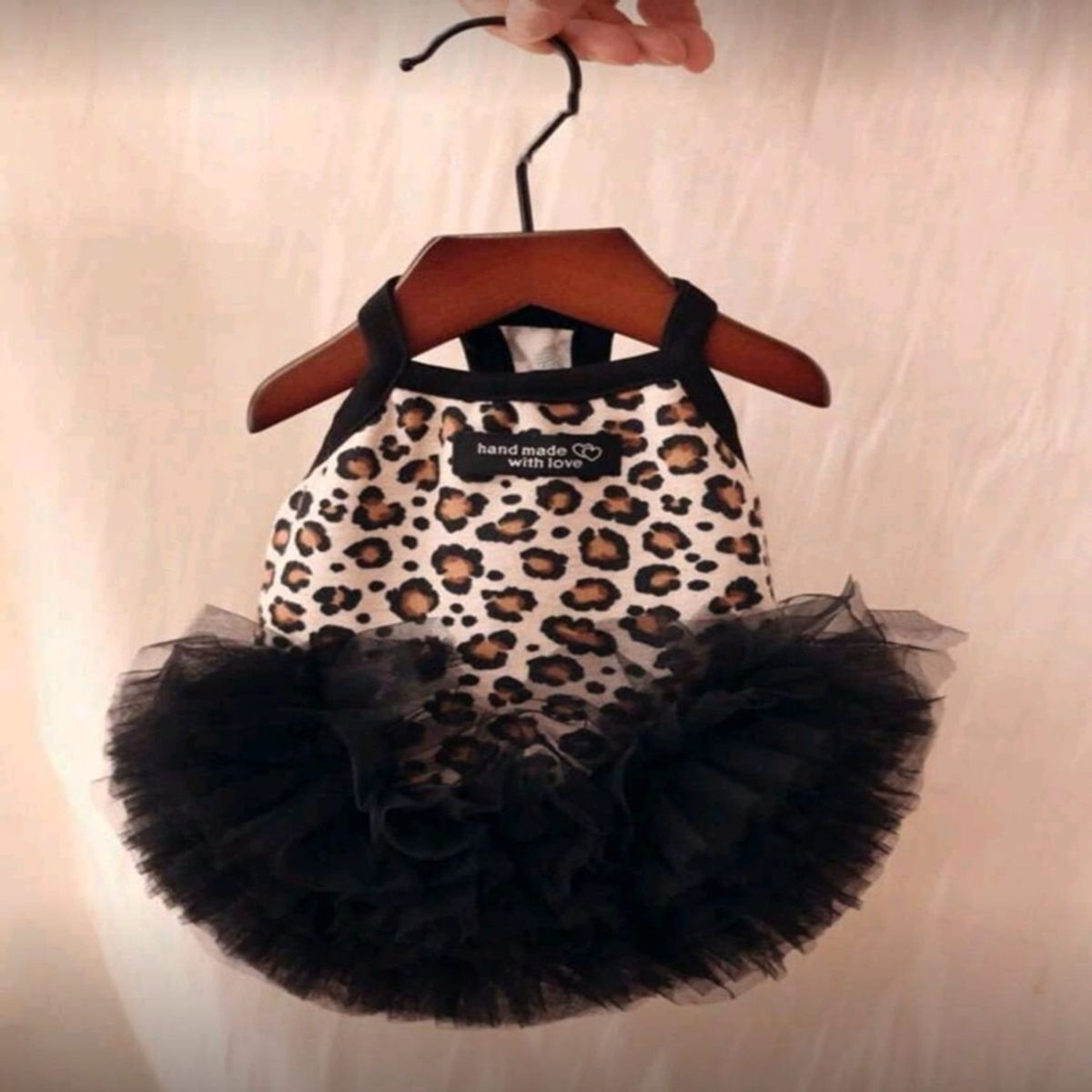 GENERICO - VESTIDO ANIMAL PRINT CON TUTU PARA MASCOTAS