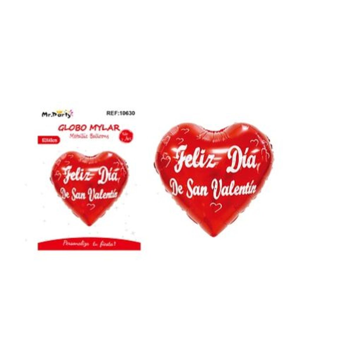 GENERICO - Globo metálico corazón San Valentín de Feliz Dia 53x45cm