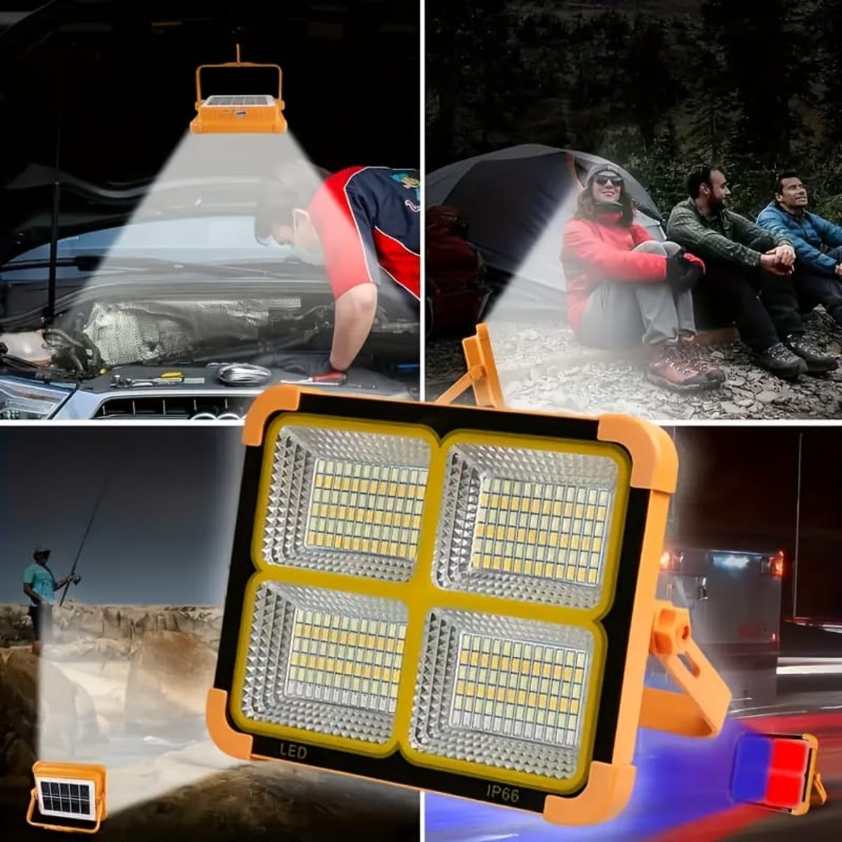 GENERICO - Lampara de emergencia solar IP66 exterior jardin