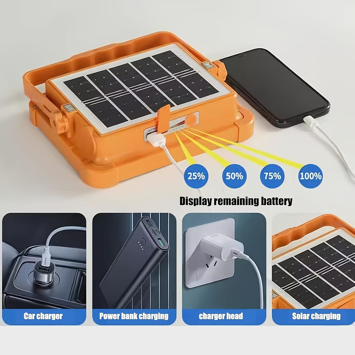 GENERICO - Lampara de emergencia solar IP66 exterior jardin