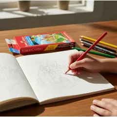 FABER-CASTELL - Lápices De Color Faber Castell Hexagonales + 2 Grafito