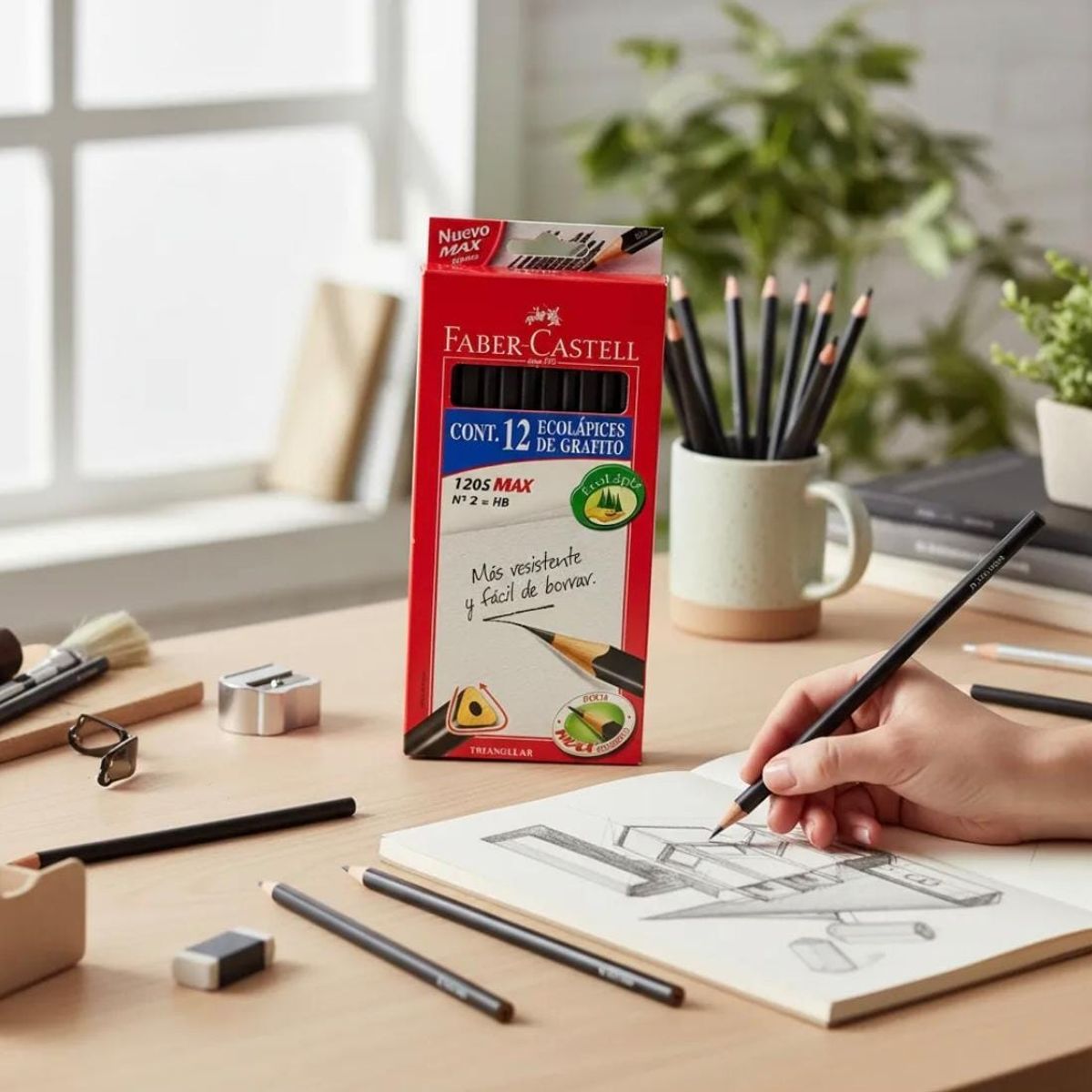 FABER-CASTELL - Lápices De grafito Faber Castell Hexagonales HB