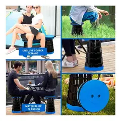 MOVI - PACK 2 ASIENTOS PISO PLEGABLE PARA CAMPING Y PIKNIC