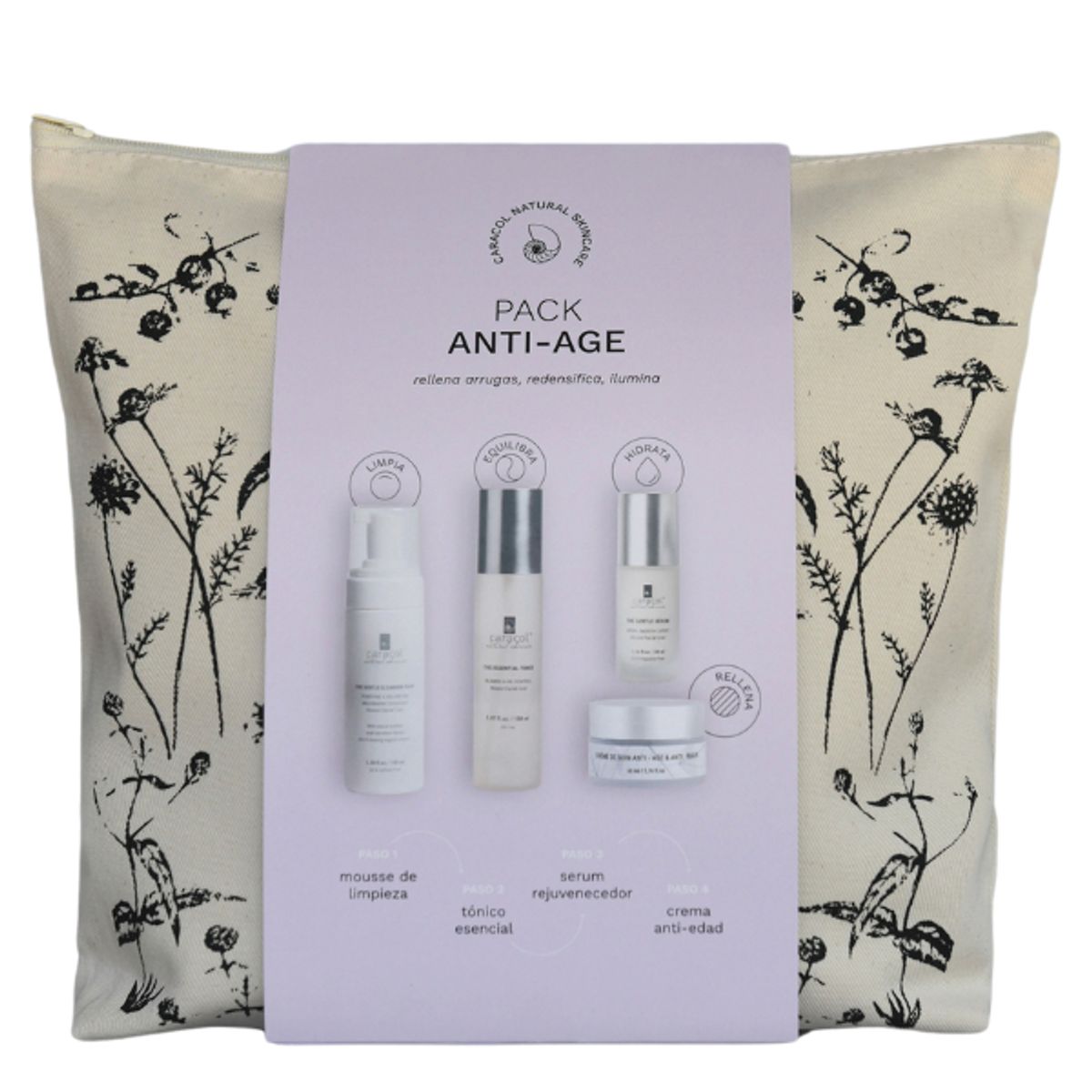 CARACOL NATURAL SKINCARE - PACK ANTI-AGE ANTI-EDAD CARACOL NATURAL SKINCARE