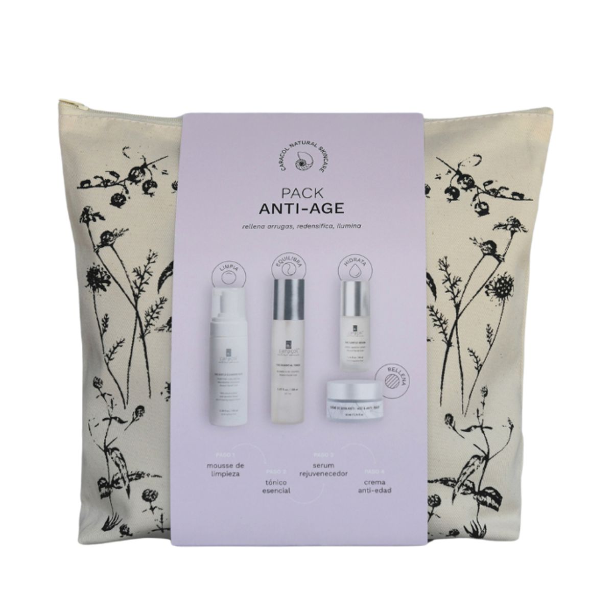 CARACOL NATURAL SKINCARE - PACK ANTI-AGE ANTI-EDAD CARACOL NATURAL SKINCARE