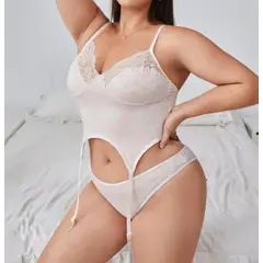 KIRAMA CLOTHING STORE - Conjunto Sexy Rosa Pálido con Gasa y Lunares Estilo Romántico Francés