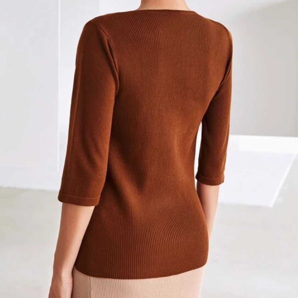 KIRAMA CLOTHING STORE - Top Óxido con Anilla y Manga Francesa  Estilo Casual