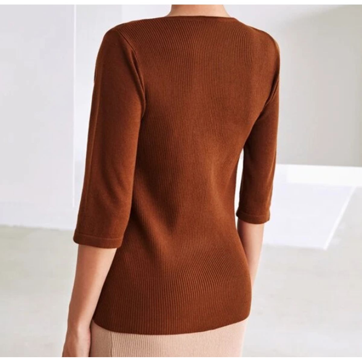 KIRAMA CLOTHING STORE - Top Óxido con Anilla y Manga Francesa  Estilo Casual