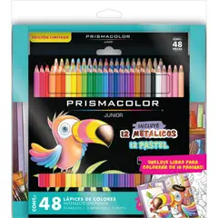 PRISMACOLOR - Set Junior Lapices de Colores 48 Unid + Libro