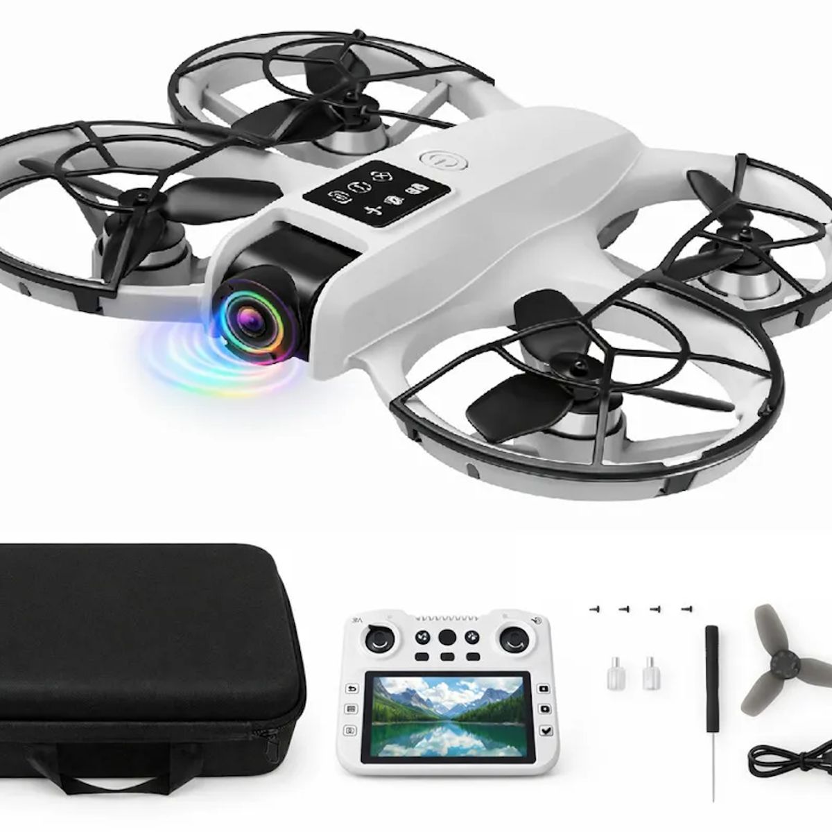GENERICO - Drone Con Cámara Control Remoto Pantalla Lcd 24g