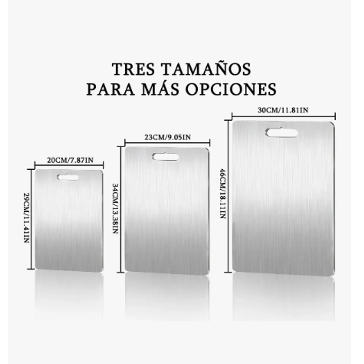 GENERICO - Tablas Para Picar Utensilio Cocina Con Base Colores 4 Piezas Lisa Plateado
