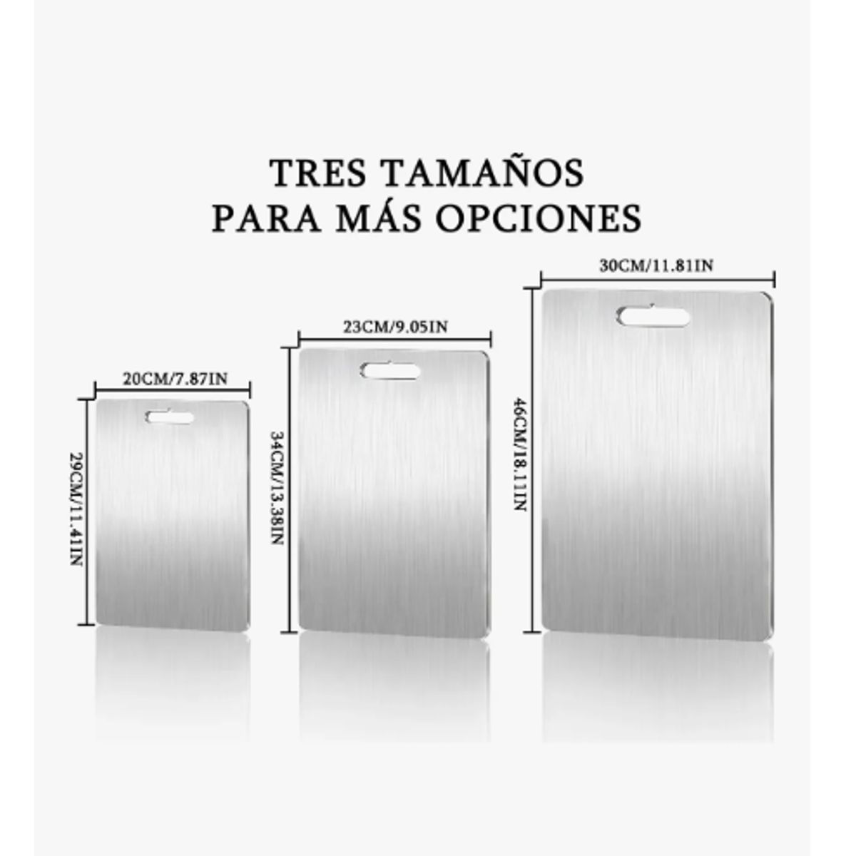 GENERICO - Tablas Para Picar Utensilio Cocina Con Base Colores 4 Piezas Lisa Plateado
