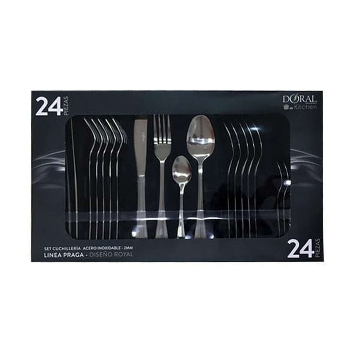 DORAL - SET DE CUCHILLOS LINEA PRAGA 24 PIEZAS DORAL