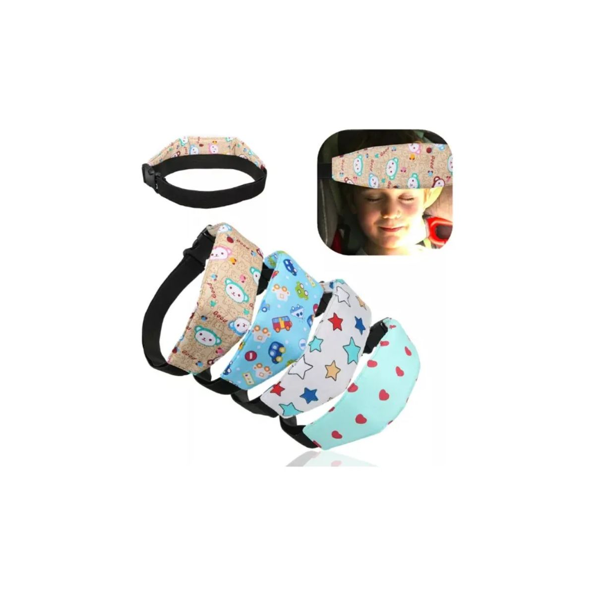 GENERICO - Sujetador Soporte Cabeza Para Bebés Niños Silla Auto
