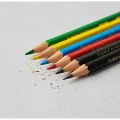 FABER-CASTELL - Lápices De colores vivos Faber Castell Hexagonales HB + 2 grafito