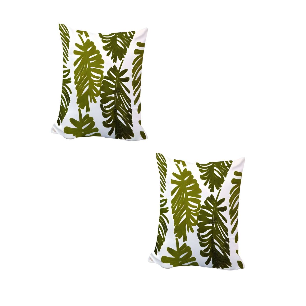 GENERICO - PACK DE 2 FUNDAS DE COJIN BORDADAS 45X45CM BLANCO 16