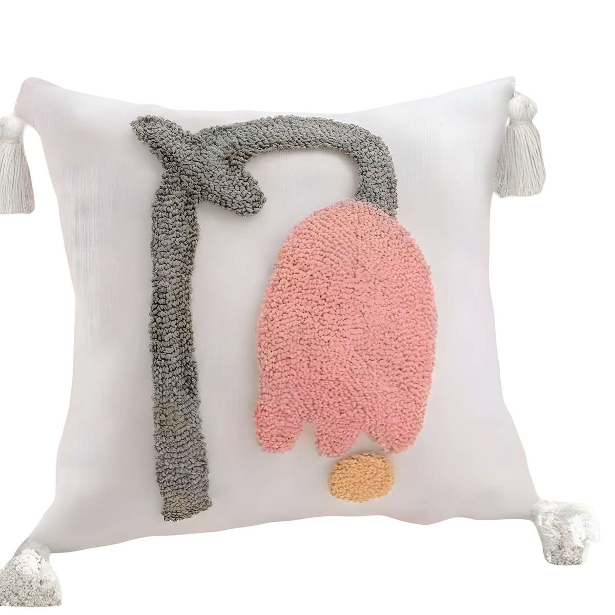 GENERICO - PACK DE 2 FUNDAS DE COJIN TUFTING 45X45 CM BLANCO 03