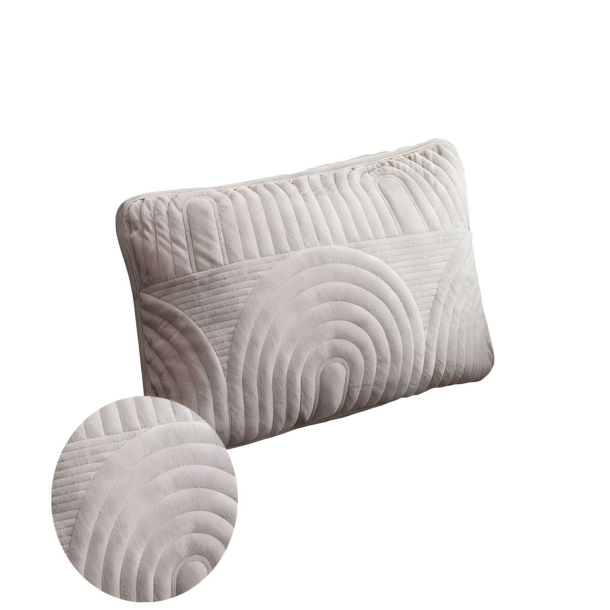 GENERICO - PACK DE 2 FUNDAS DE COJIN SERIE ARCO 30X50 CM GRIS