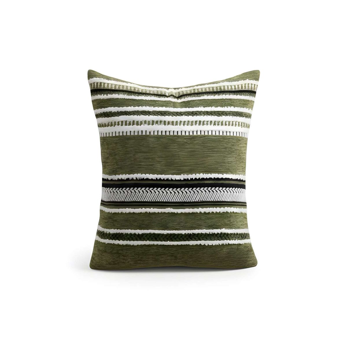 GENERICO - PACK DE 4 FUNDAS DE COJIN CON RELIEVE 45X45CM VERDE