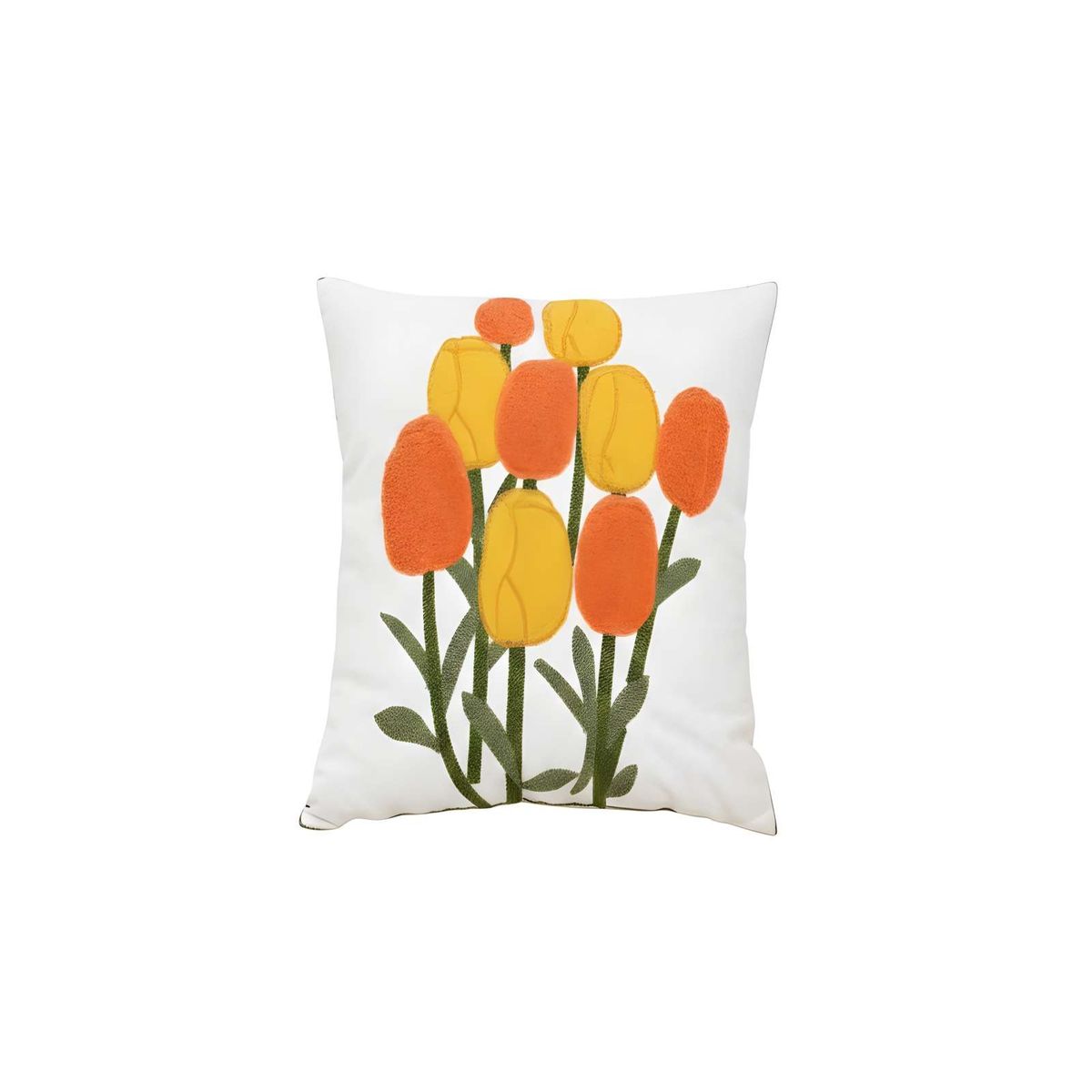 GENERICO - PACK DE 4 FUNDAS DE COJIN BORDADAS 45X45CM BLANCO 01