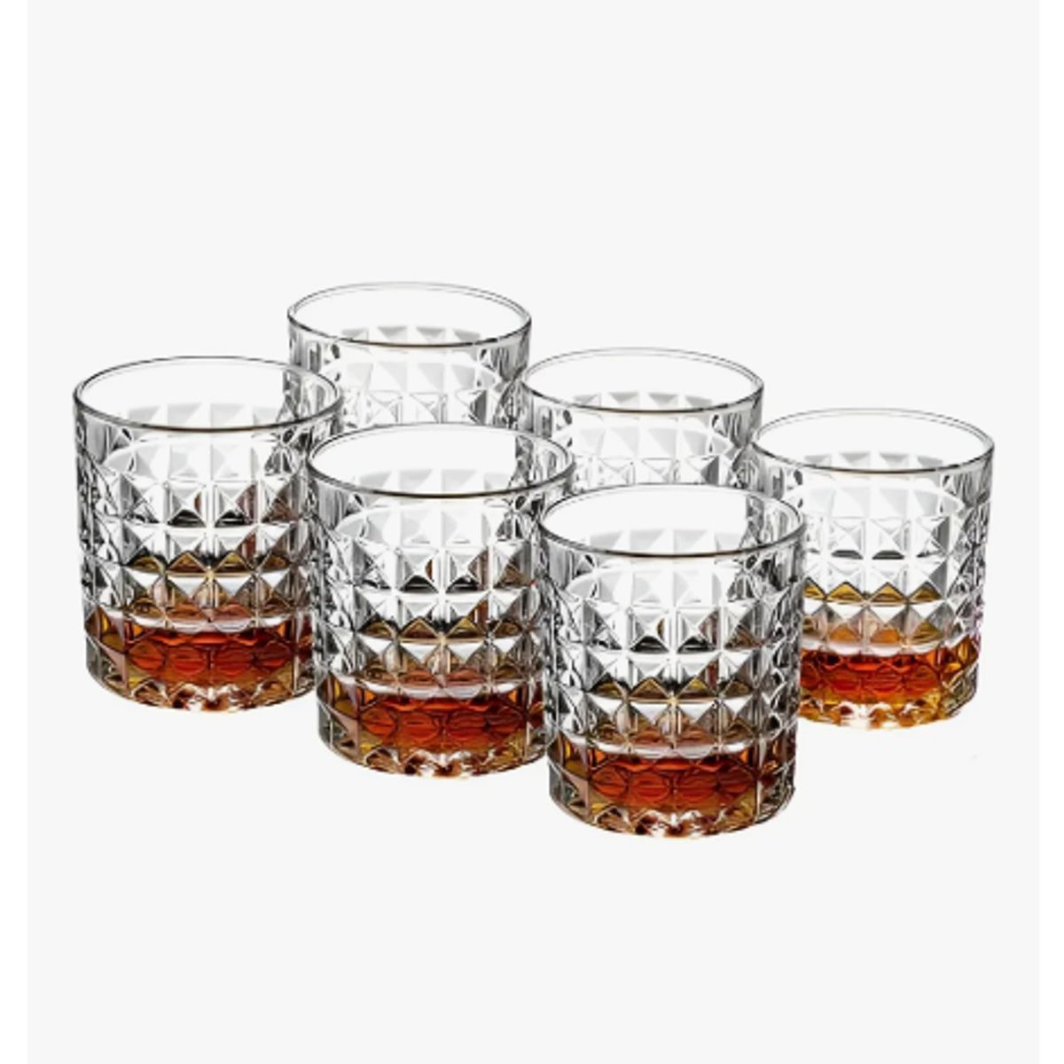 GENERICO - Set 6 Vasos Bajos Stirling 330 Cc Color Vidrio 6 Vaso De Whisky Vintage Vasos Whisky Vaso De Vidrio