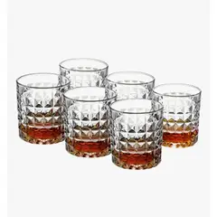 GENERICO - Set 6 Vasos Bajos Stirling 330 Cc Color Vidrio 6 Vaso De Whisky Vintage Vasos Whisky Vaso De Vidrio