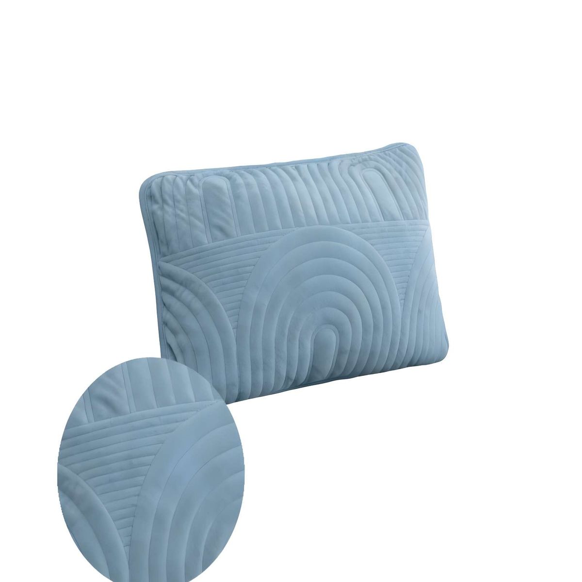 GENERICO - PACK DE 4 FUNDAS DE COJIN SERIE ARCO 30X50 CM CELESTE