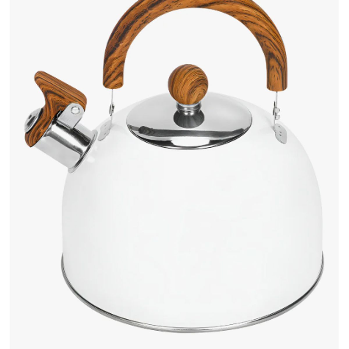 GENERICO - Tetera Silbante Acero Inoxidable 25L Blanco para Estufas