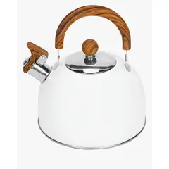 GENERICO - Tetera Silbante Acero Inoxidable 25L Blanco para Estufas