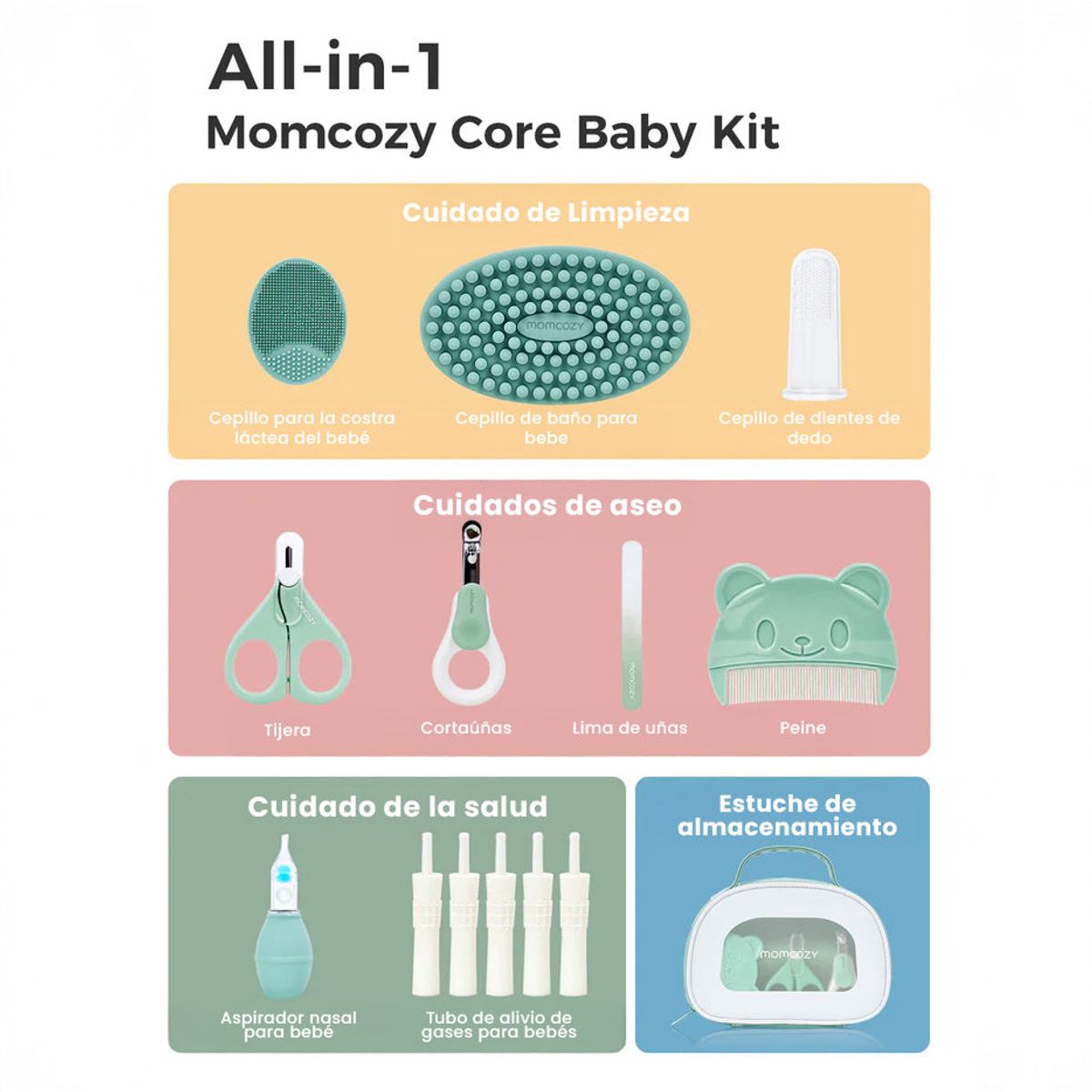 MOMCOZY - Kit Para Bebe Todo en Uno Core