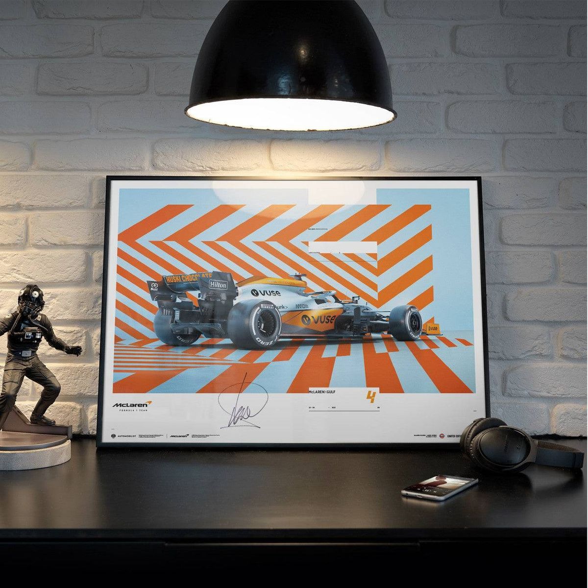 GENERICO - Cuadro Lando Norris  Mclaren X Gulf Edition Horizontal