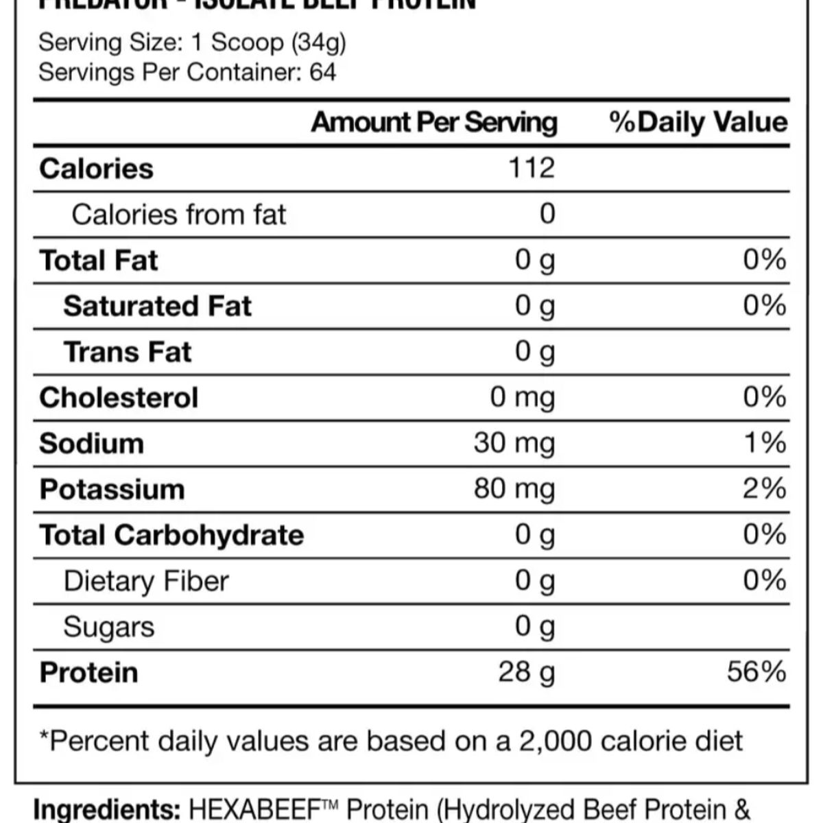 HEXACORE - Proteina de carne Hexacore Predator – 4.8 libras 64 servicios COOKIES AND CREEMS
