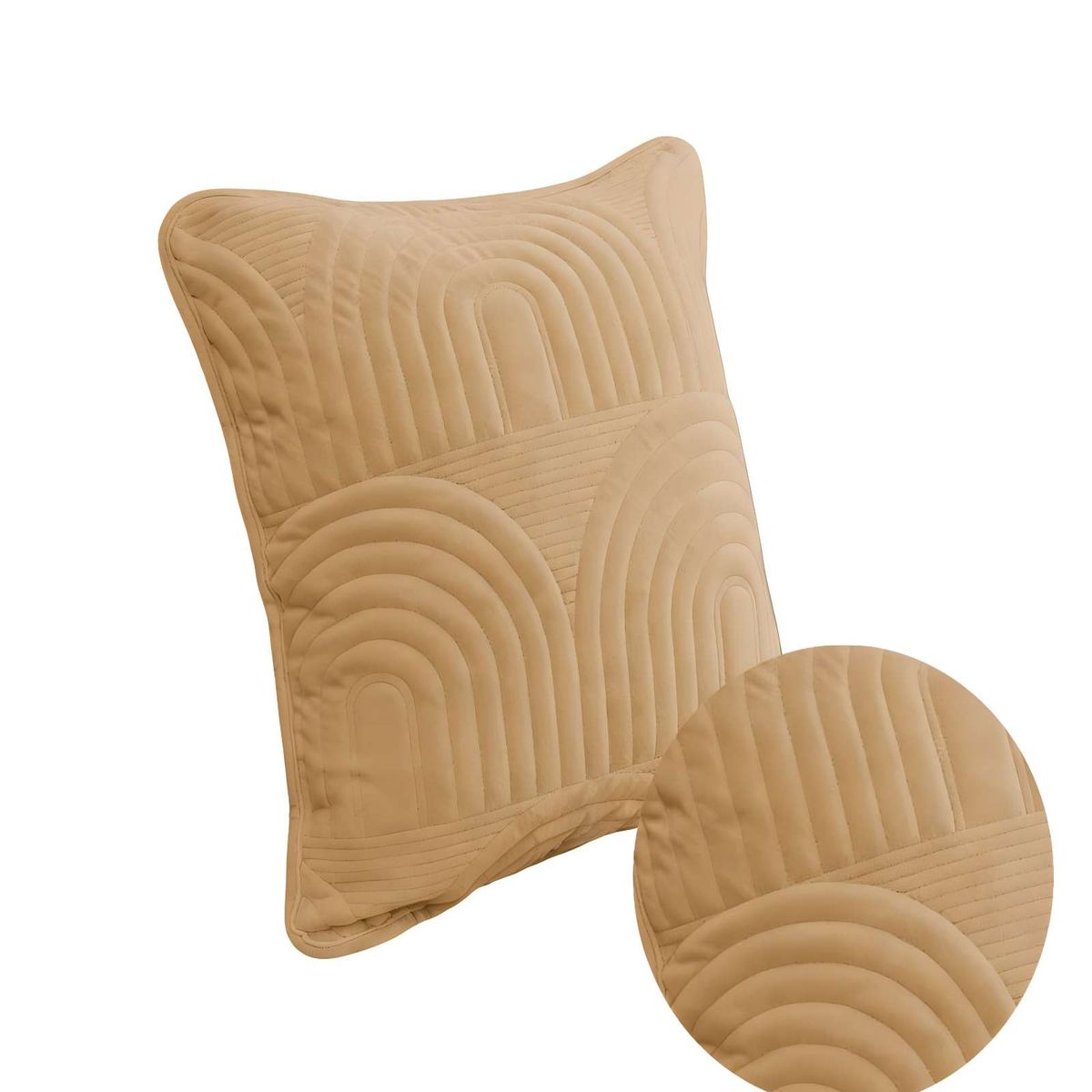 GENERICO - SET DE 2 FUNDAS DE COJIN SERIE ARCO 45X45 CM CAFÉ
