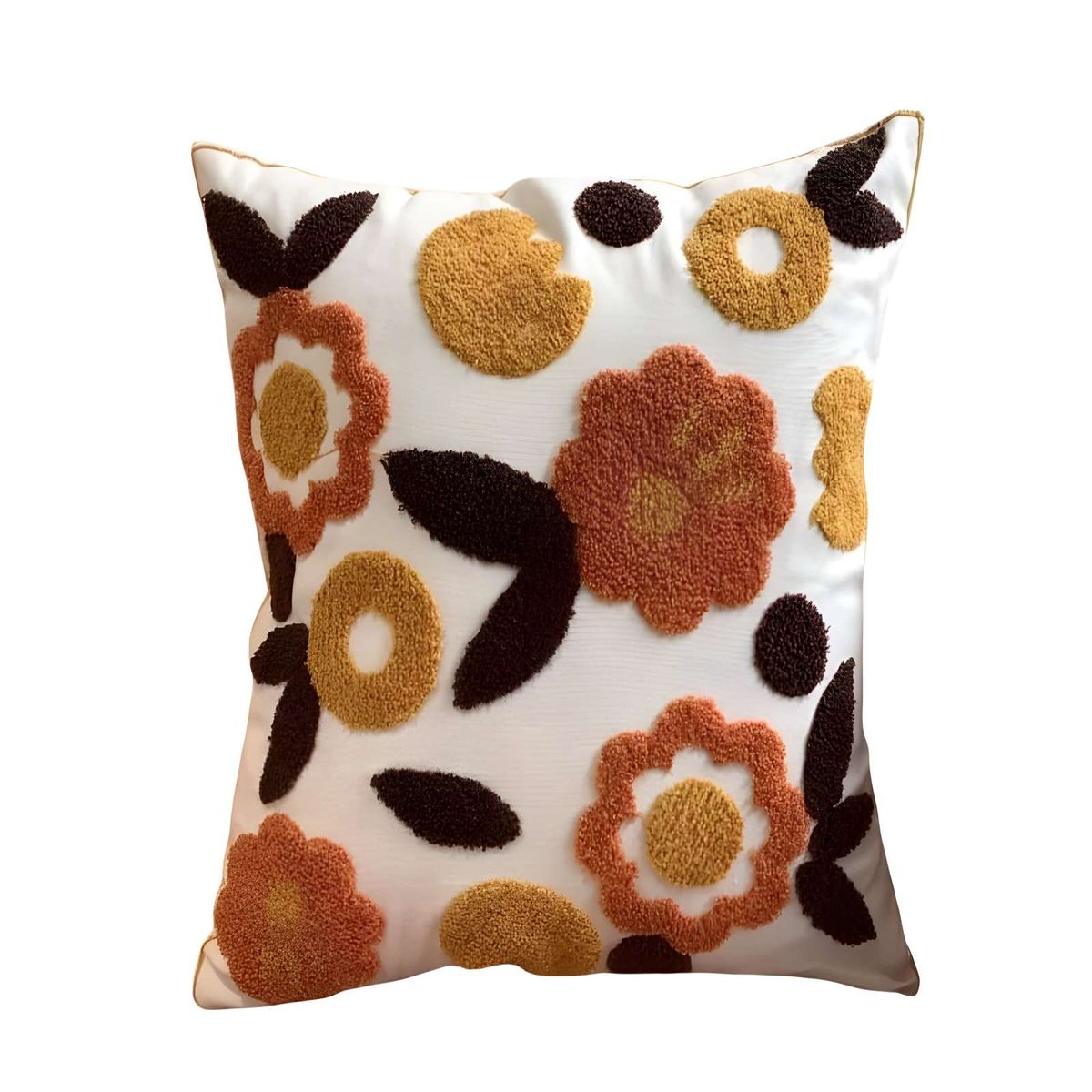 GENERICO - SET DE 4 FUNDAS DE COJIN TUFTING 45X45 CM BEIGE 04