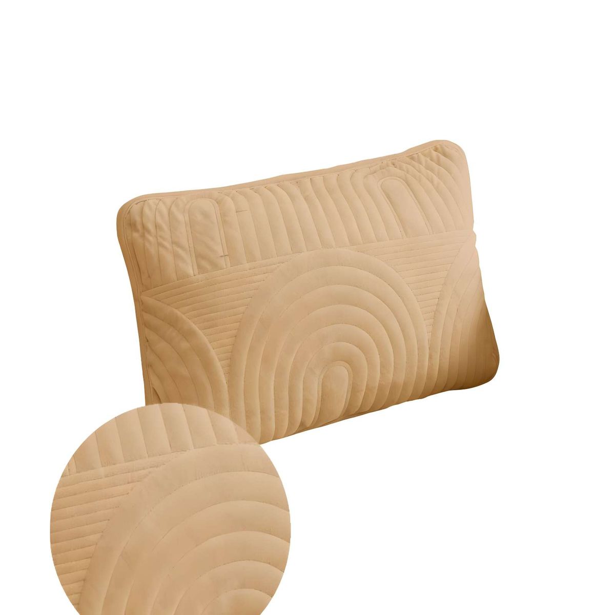 GENERICO - SET DE 4 FUNDAS DE COJIN SERIE ARCO 30X50 CM CAFÉ