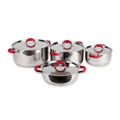 GENERICO - SET DE OLLA DE COCINA ACERO INOXIDABLE 8 PIEZAS