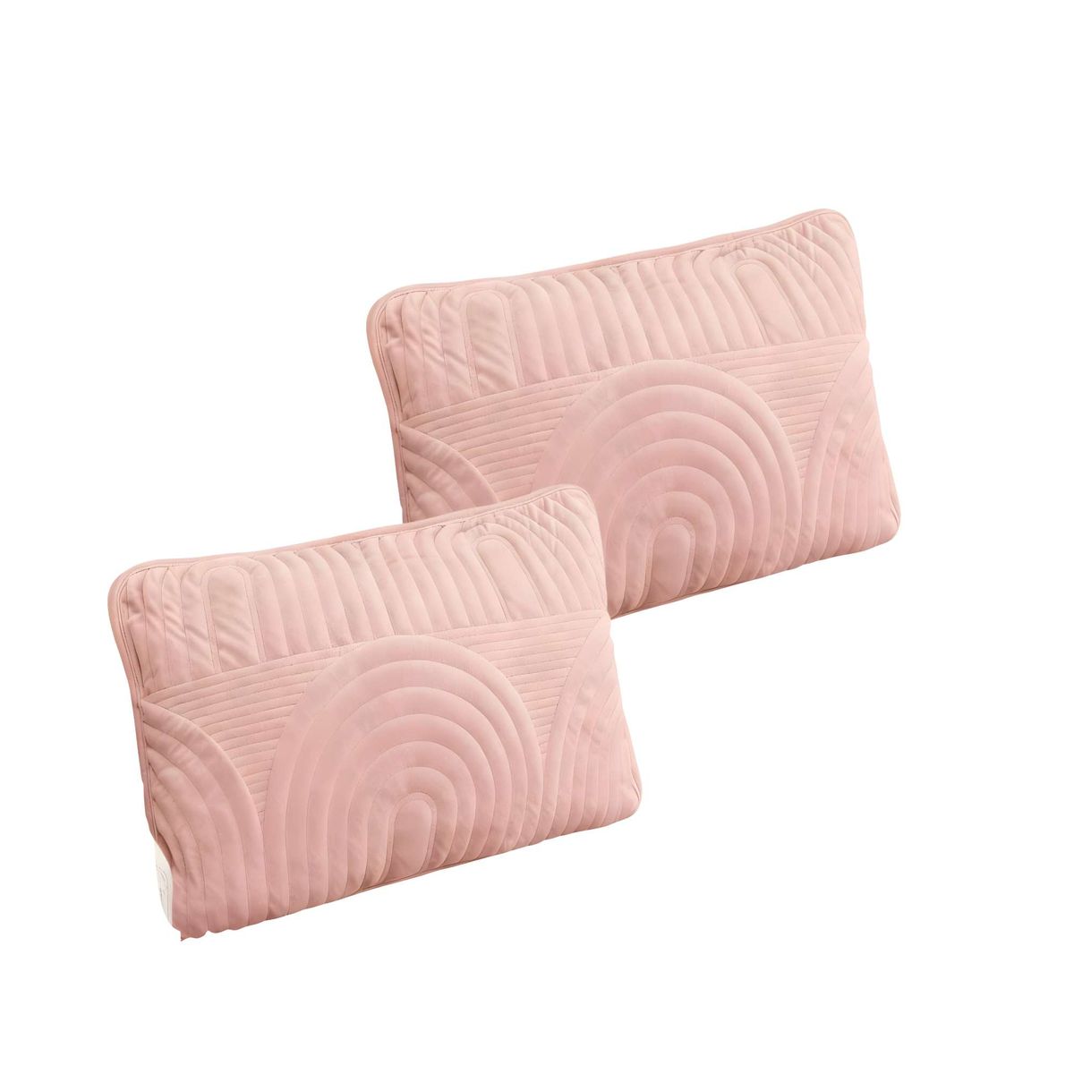 GENERICO - JUEGO DE 2 FUNDAS DE COJIN SERIE ARCO 30X50 CM ROSA
