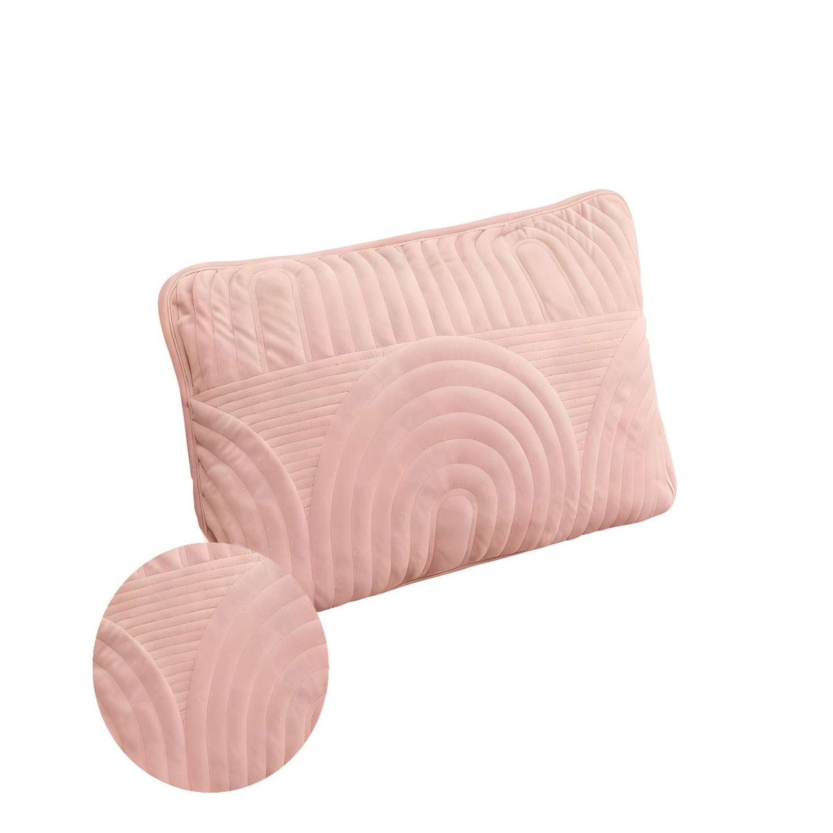 GENERICO - JUEGO DE 2 FUNDAS DE COJIN SERIE ARCO 30X50 CM ROSA