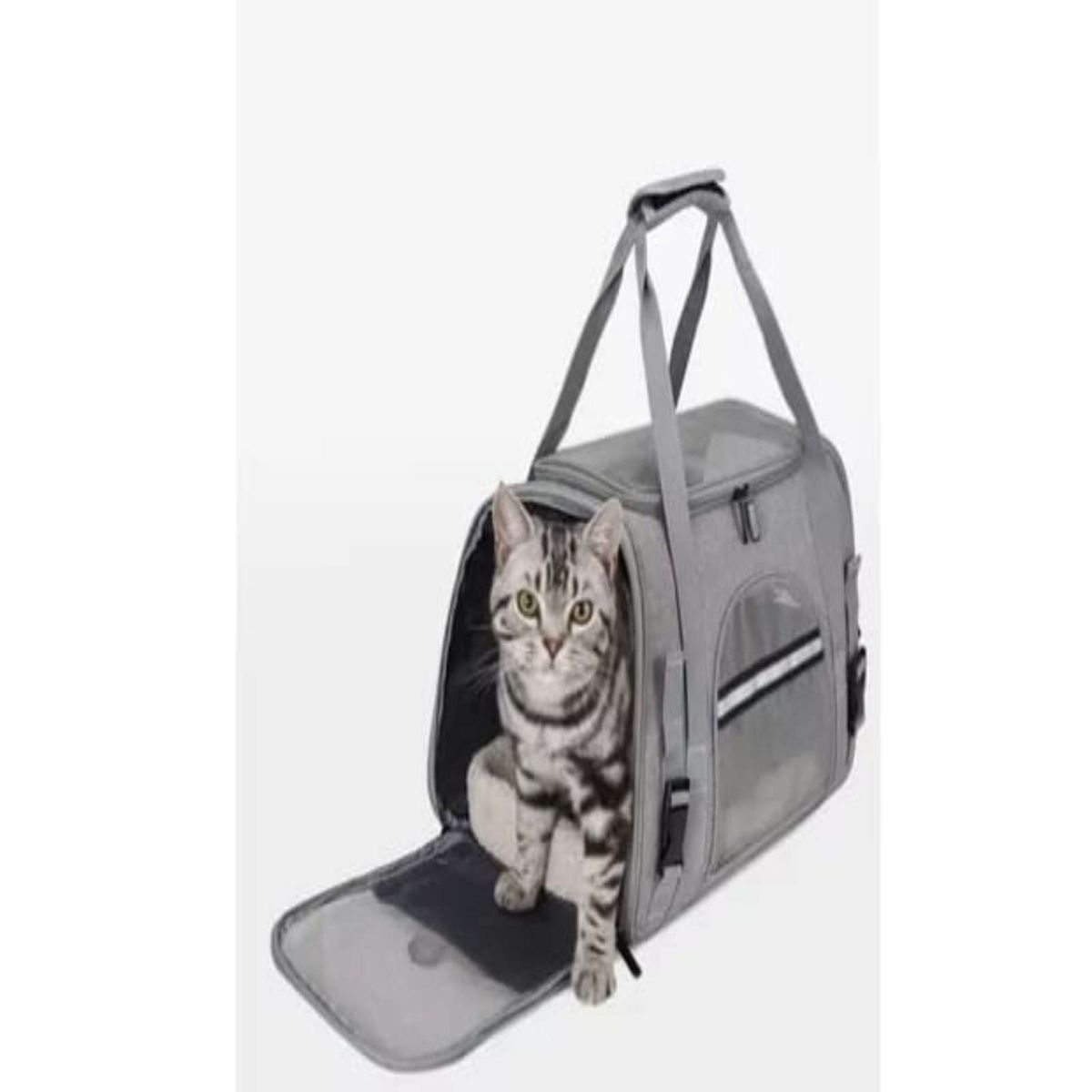 GENERICO - Bolso para Mascota transportador de Perro y Gato gris