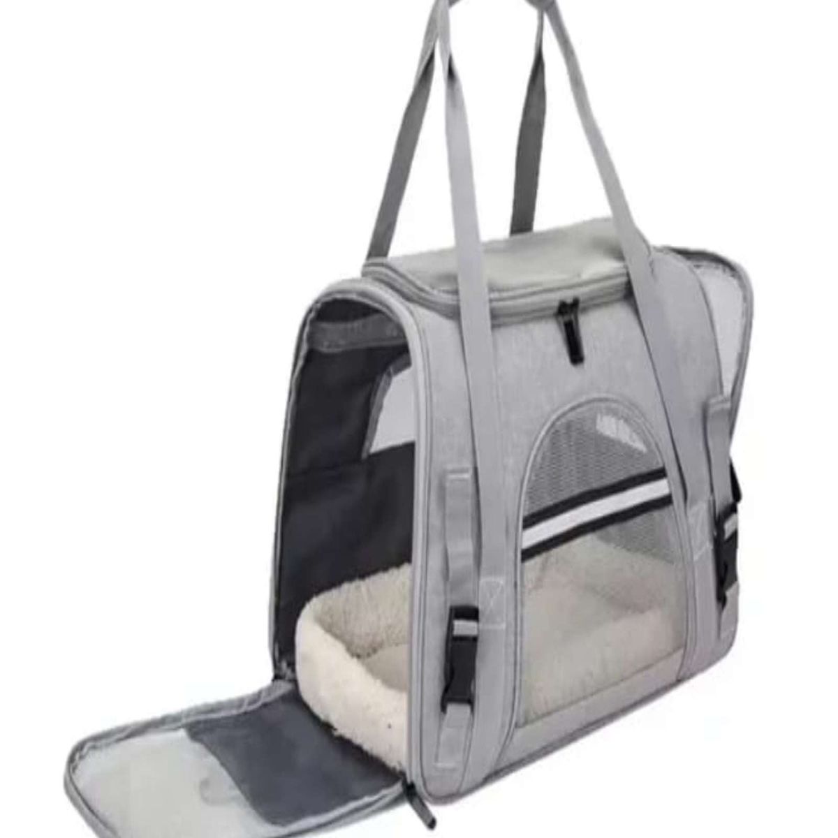 GENERICO - Bolso para Mascota transportador de Perro y Gato gris