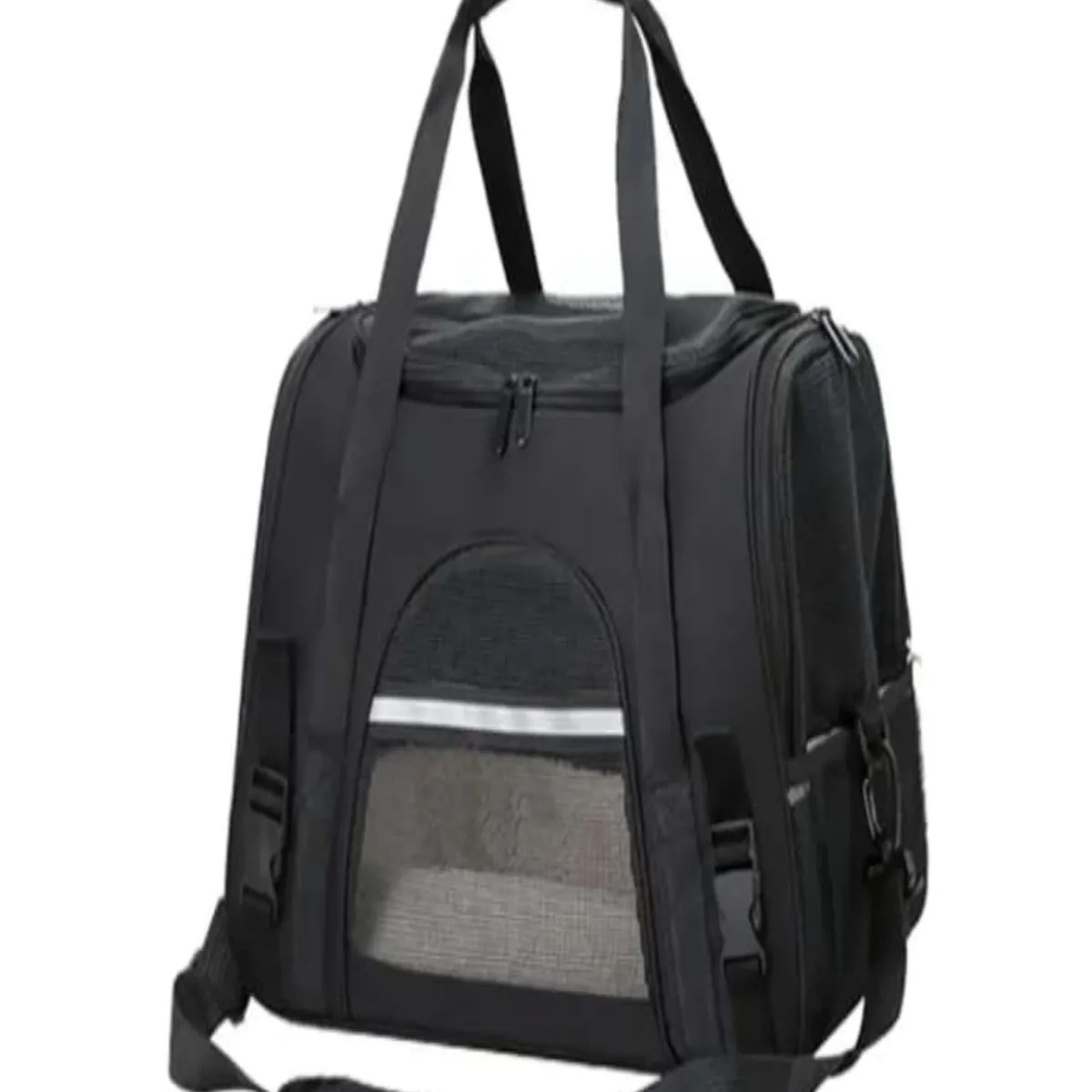 GENERICO - Bolso para Mascota transportador de Perro y Gato Negro