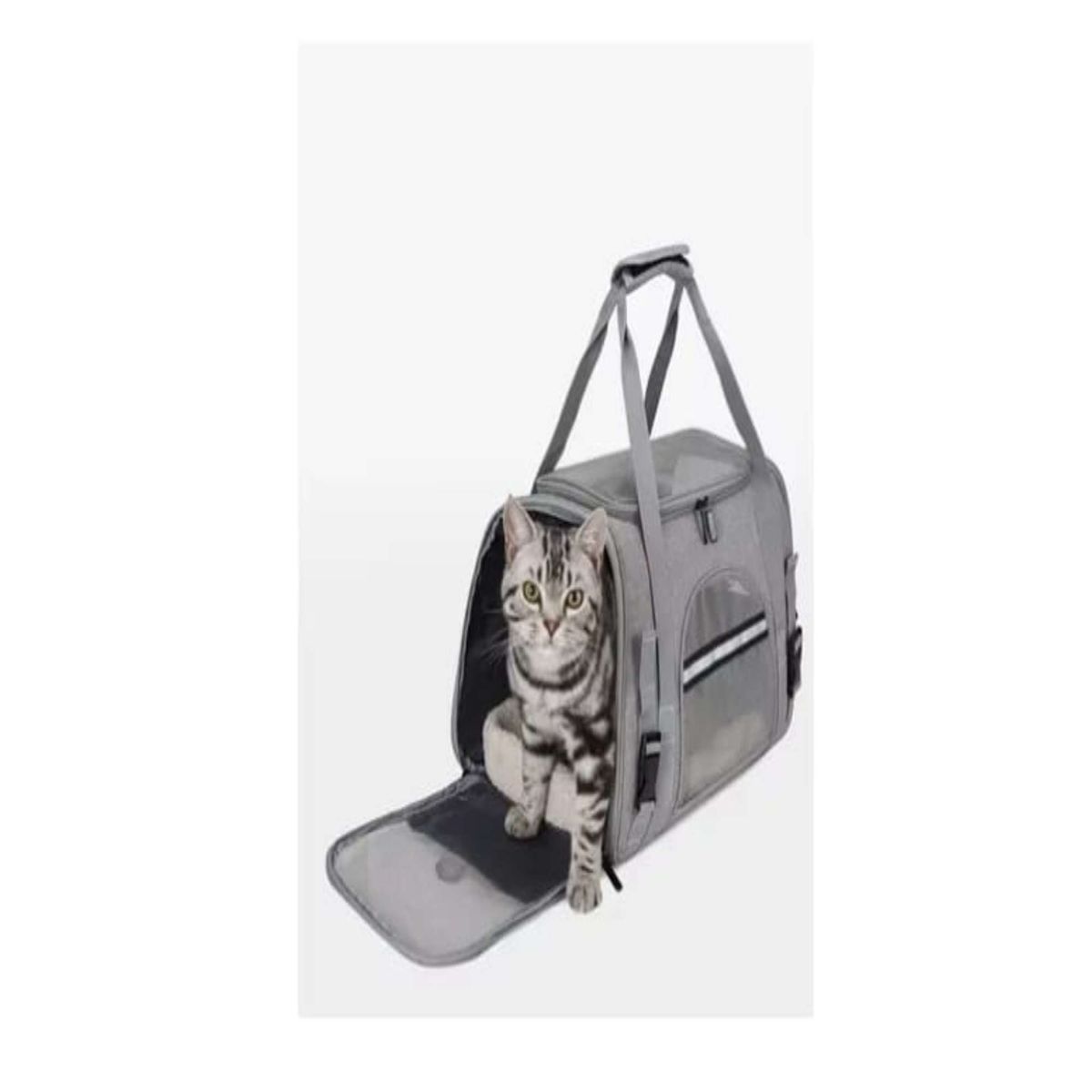 GENERICO - Bolso para Mascota transportador de Perro y Gato gris